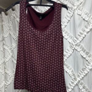 Banana Republic Burgundy Geometric Tank Top